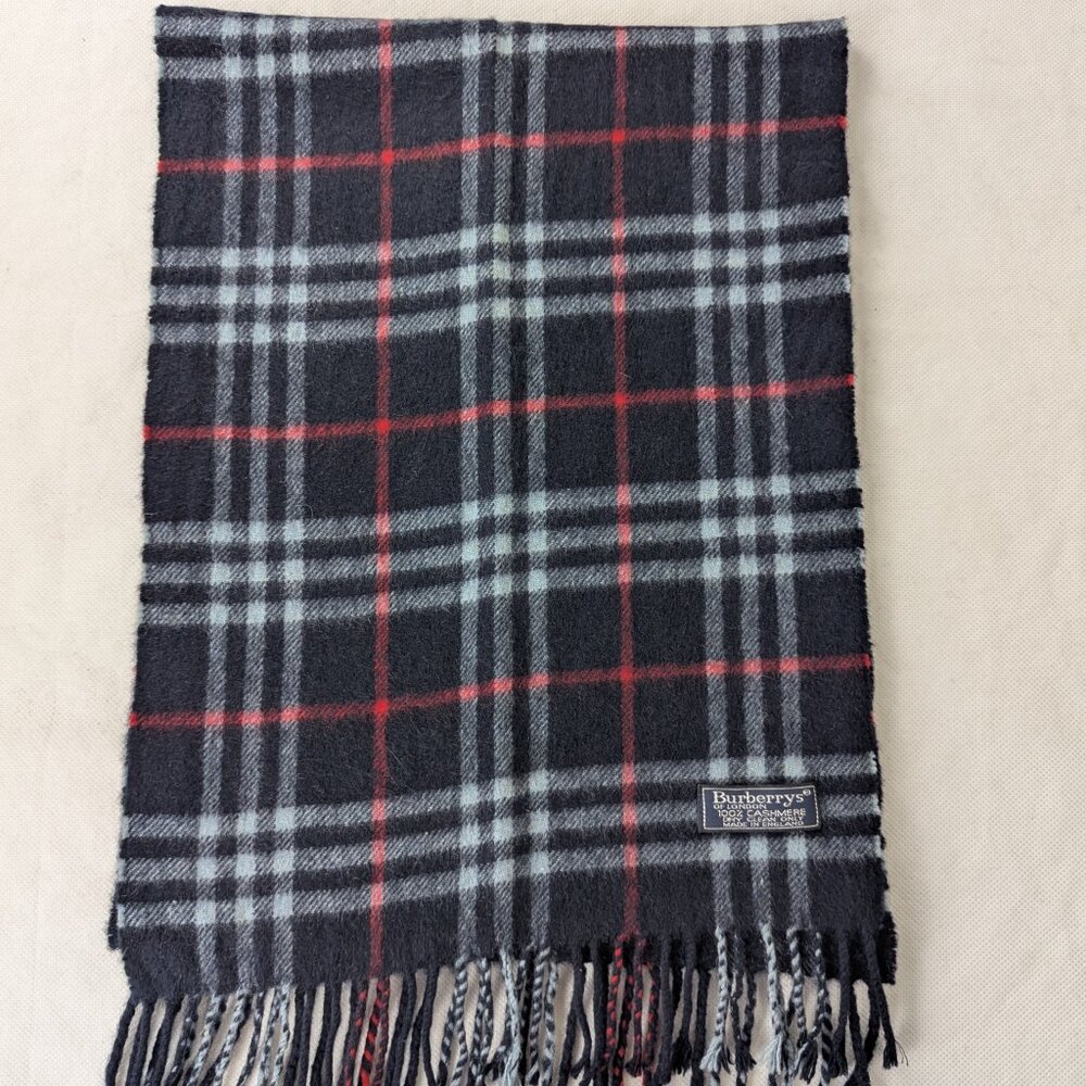 Burberry Cashmere Check Scarf Blue| Unisex | Premium Feel | Limited Stock - Picture 2 of 6
